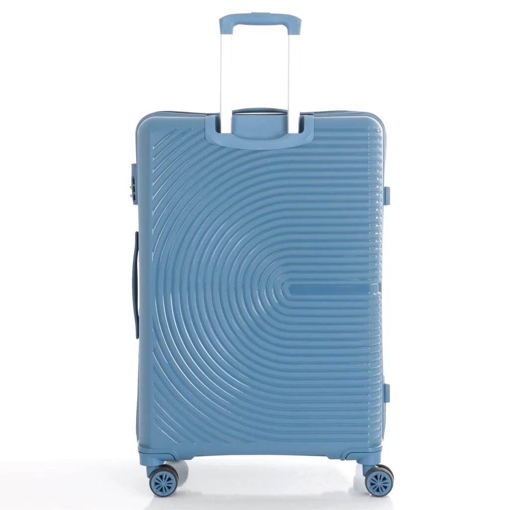 MÇS Orta Boy Kırılmaz Silikon Seyahat Valizi Bavulu V374 Sky Blue