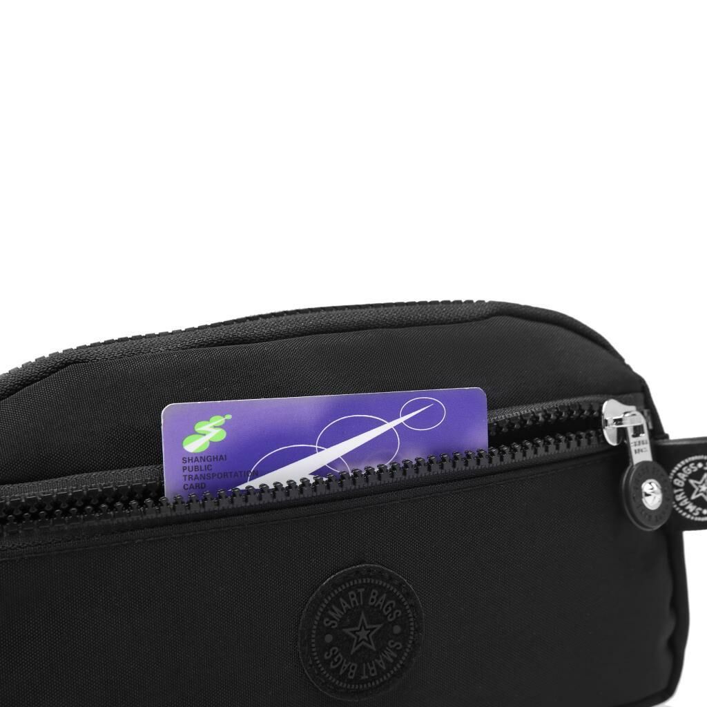 Smart Bags Mini Boy Postacı Çantası ve Cüzdanı Krinkıl Kumaş 1112 Nar