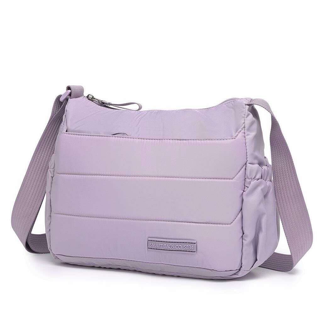 Smart Bags Yumuşak Kumaş Askılı Postacı Kadın Çantası 8730 Lila