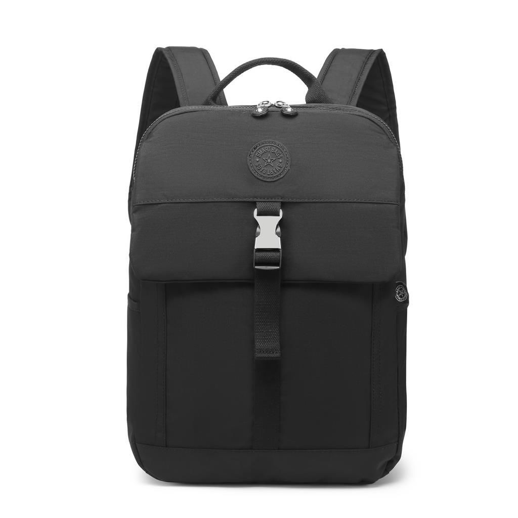 Smart Bags Kadın Sırt Çantası Büyük Boy Krinkıl Kumaş 3183 Siyah