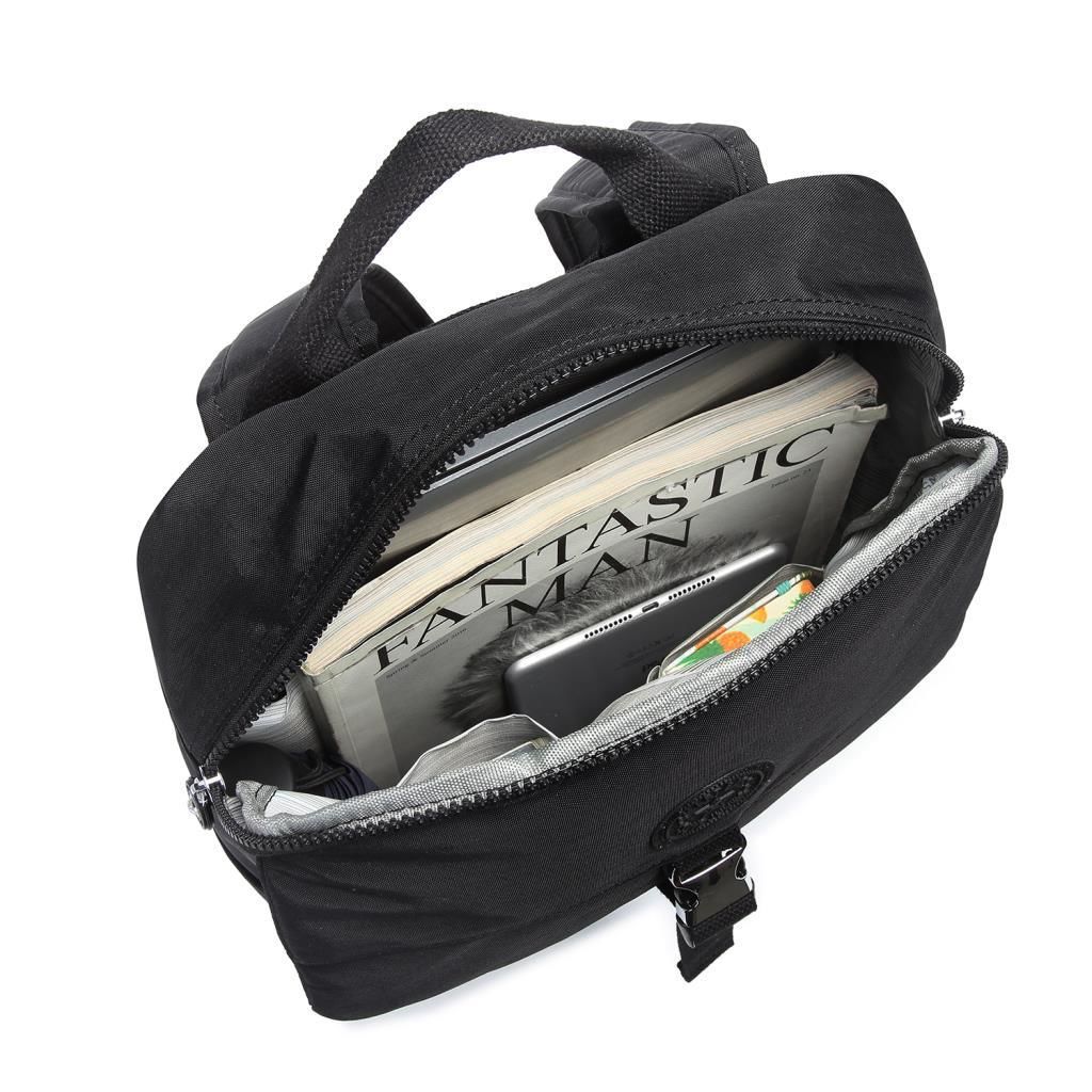 Smart Bags Kadın Sırt Çantası Büyük Boy Krinkıl Kumaş 3183 Siyah