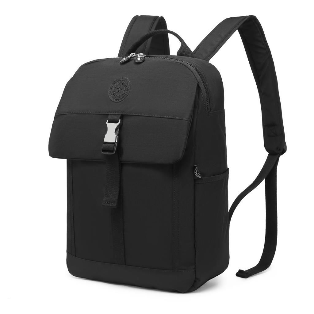 Smart Bags Kadın Sırt Çantası Büyük Boy Krinkıl Kumaş 3183 Siyah