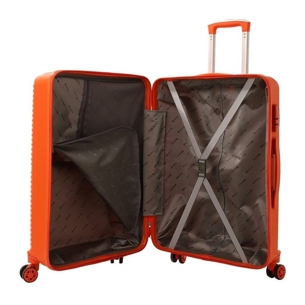 MÇS Büyük Boy Kırılmaz Silikon Seyahat Valizi Bavulu V374 Orange