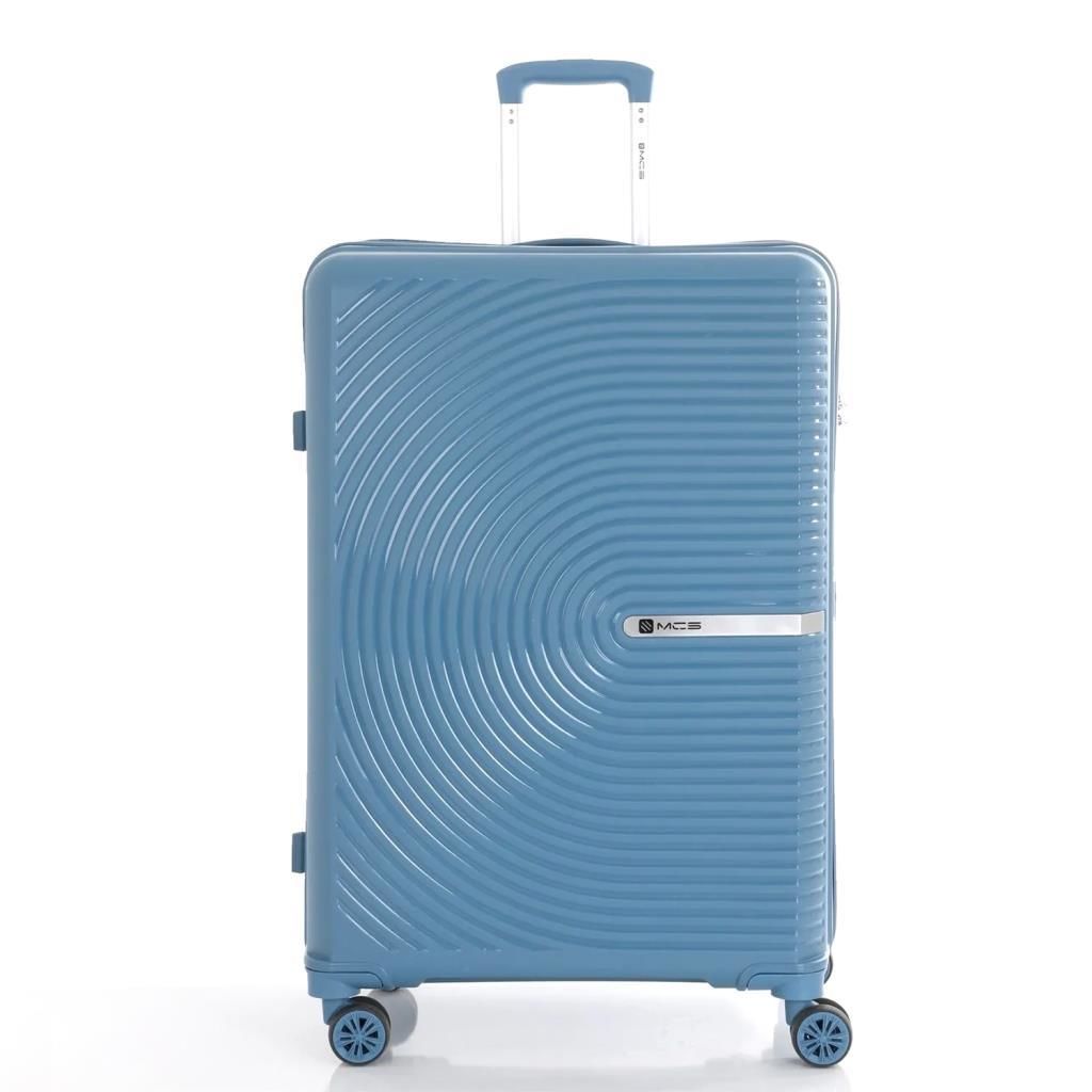 MÇS Büyük Boy Kırılmaz Silikon Seyahat Valizi Bavulu V374 Sky Blue