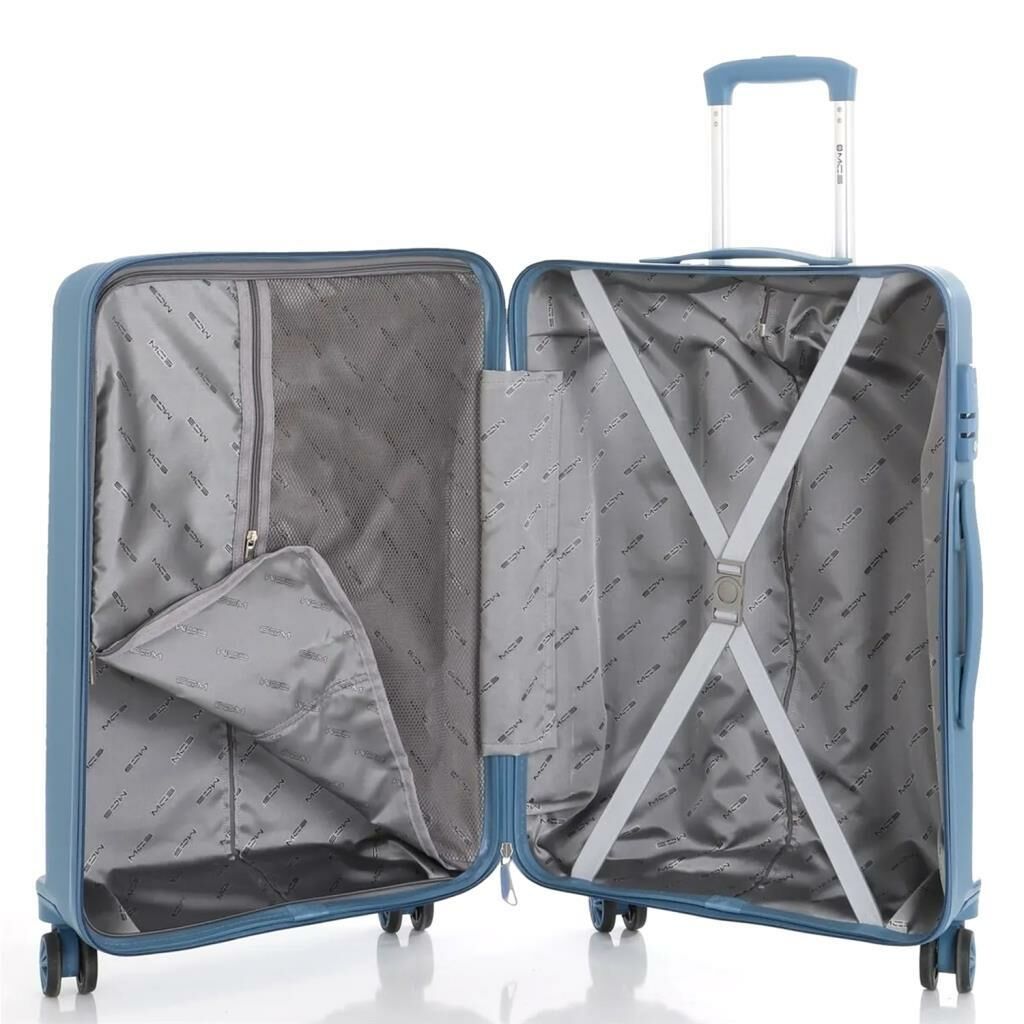 MÇS Büyük Boy Kırılmaz Silikon Seyahat Valizi Bavulu V374 Sky Blue