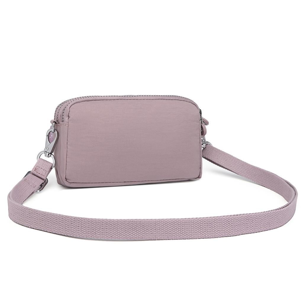 Smart Bags Mini Boy Postacı Çantası ve Cüzdanı Krinkıl Kumaş 1112 Ten