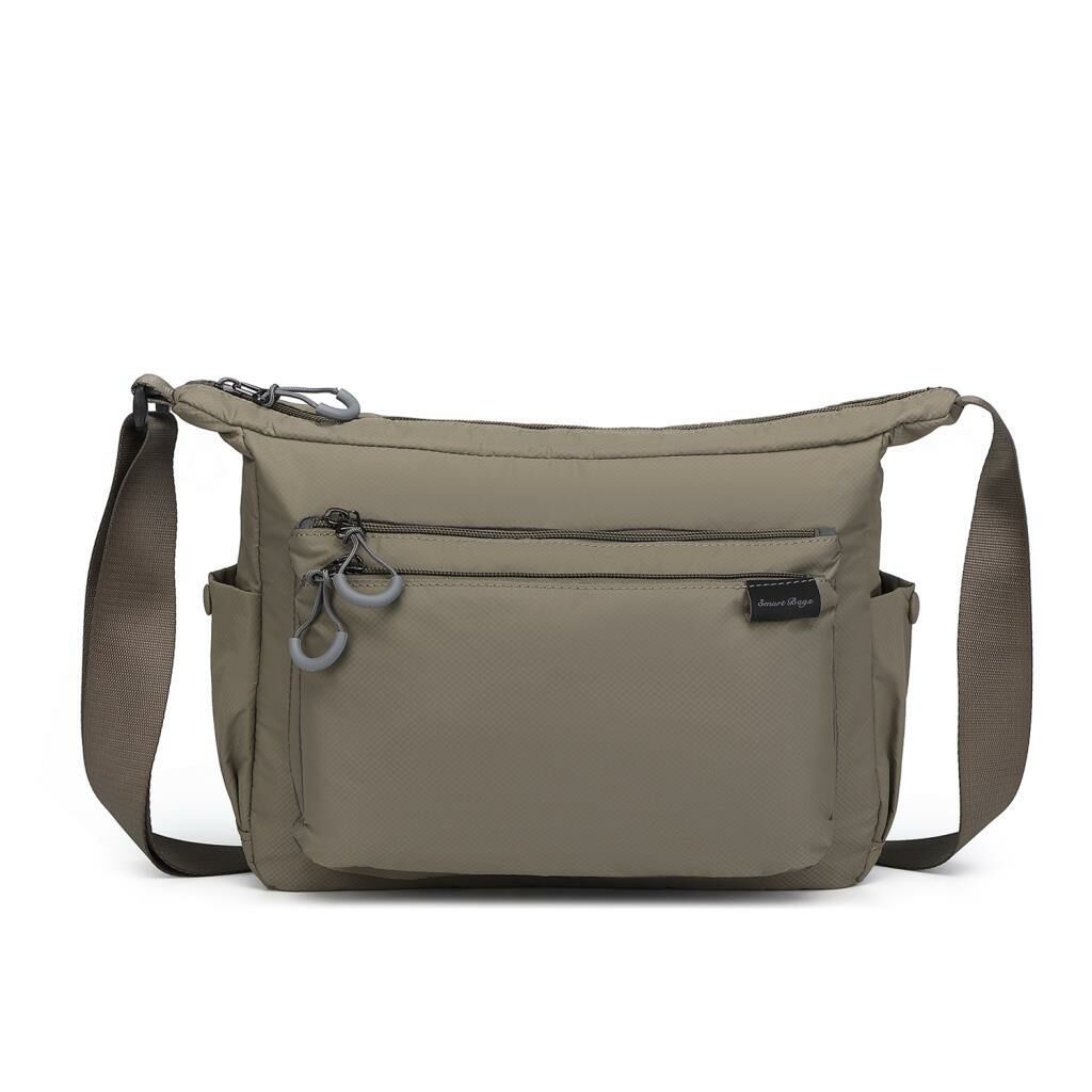Smart Bags Ekstra Hafif Kumaş Kadın Postacı Çantası 3146 Kahve