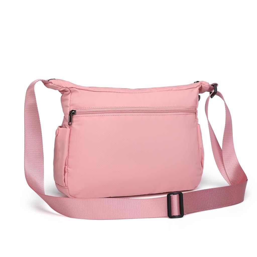 Smart Bags Ekstra Hafif Kumaş Kadın Postacı Çantası 3146 Pudra
