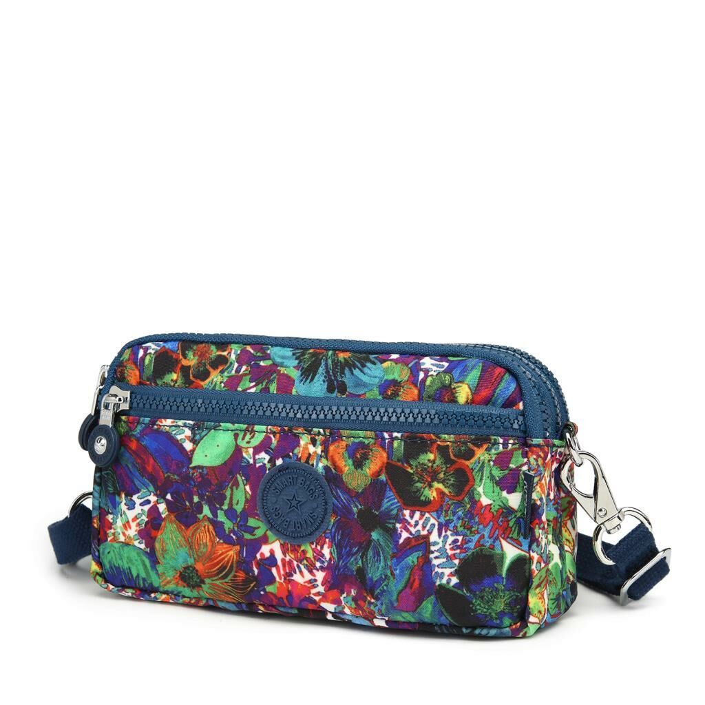 Smart Bags Mini Boy Postacı Çantası ve Cüzdanı Krinkıl Kumaş 1112 Petunia