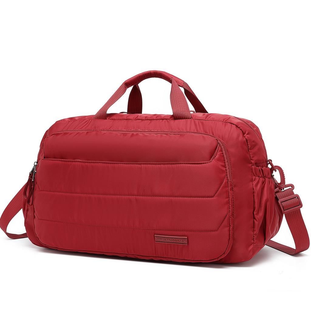 Smart Bags Yumuşak Kumaş Uniseks Spor ve Seyahat Çantası 8727 Vişne