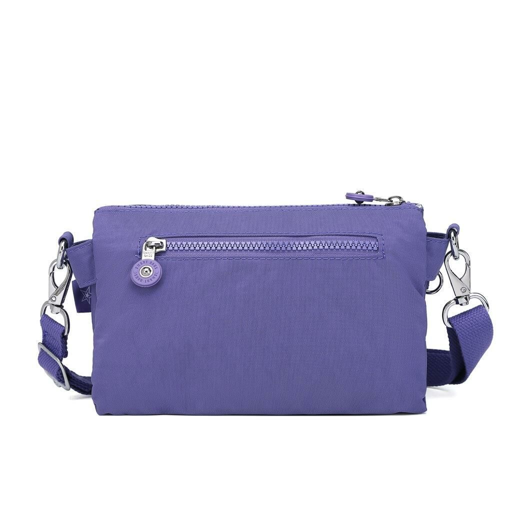 Minik Boy Smart Bags Postacı Kadın Çantası Krinkıl Kumaş 1147 Mor