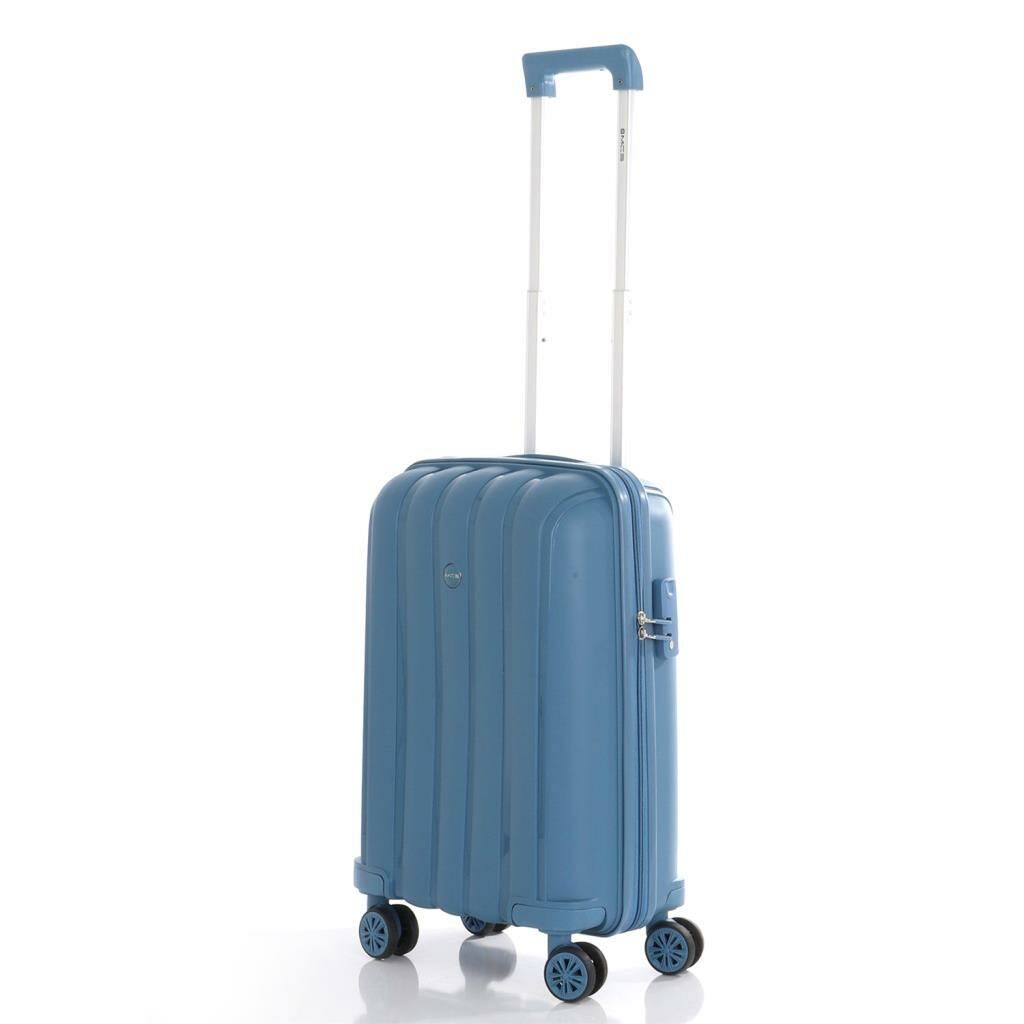 MÇS Kabin Boy Kırılmaz Silikon Seyahat Valizi Bavulu V305 Sky Blue