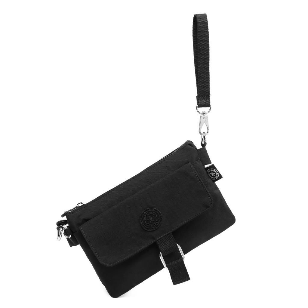 Minik Boy Smart Bags Postacı Kadın Çantası Krinkıl Kumaş 1147 Mavi Rose