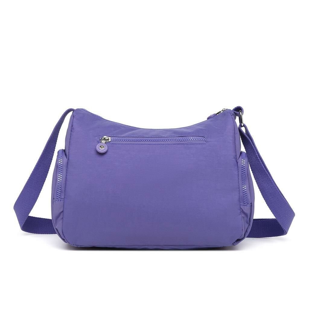 1115 Krinkıl Kumaş Bayan Omuz Çantası Smart Bags 27 Mor