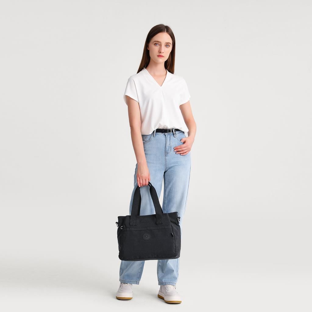 Smart Bags Omuz Askılı Kadın Çantası Krinkıl Kumaş 3110 11 A.Gri