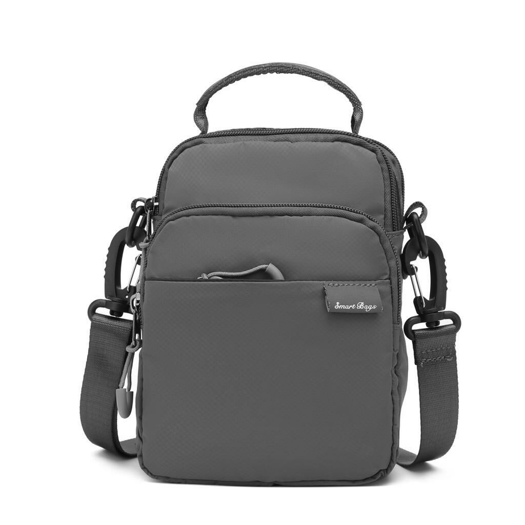 Smart Bags Mini Boy Ekstra Hafif Uniseks Postacı Çantası 3152 Gri