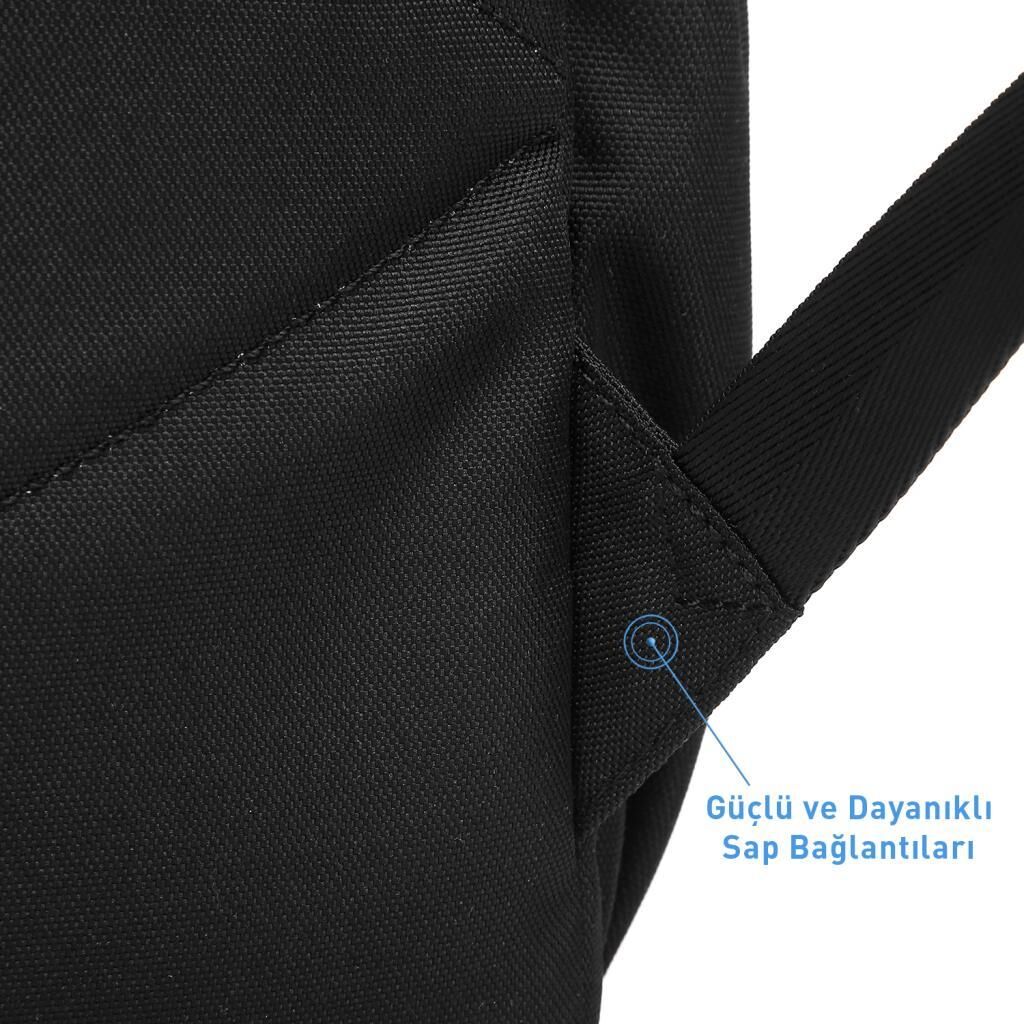 Smart Bags Sırt Çantası Okul Boyu Kalem Kutusu Hediyeli 3155 Koyu Gri