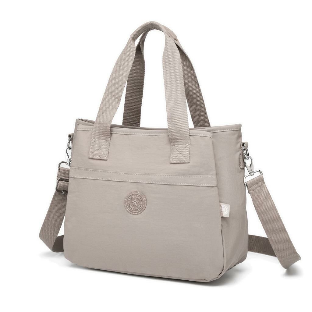 Smart Bags Omuz Askılı Kadın Çantası Krinkıl Kumaş 3110 A.Vizon