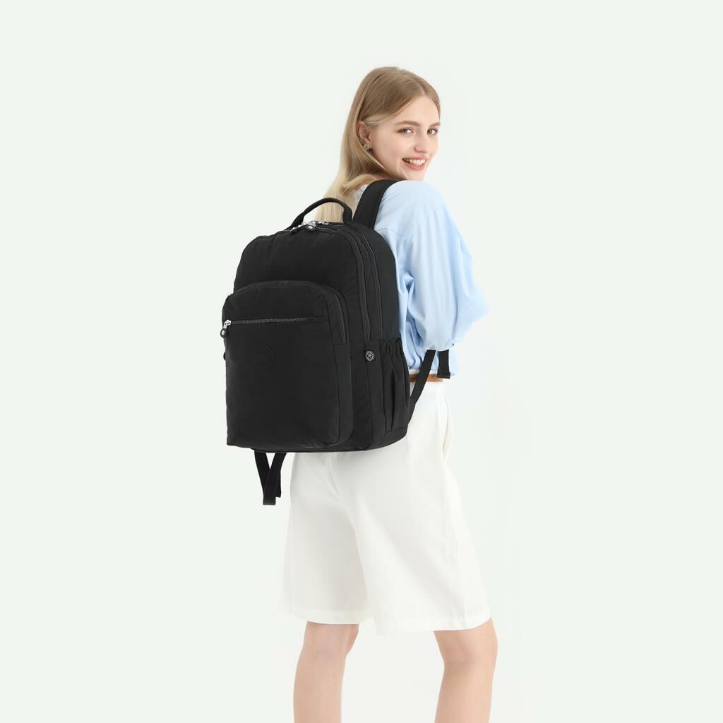 Smart Bags Büyük Boy Krinkıl Kumaş Sırt Çantası 3209 Buz Mavi