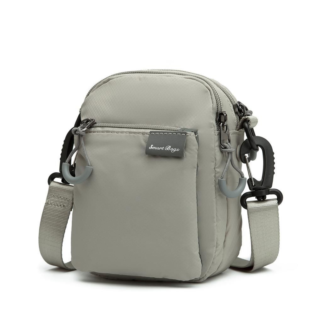 Smart Bags Mini Boy Ekstra Hafif Uniseks Postacı Çantası 3147 Açık Gri