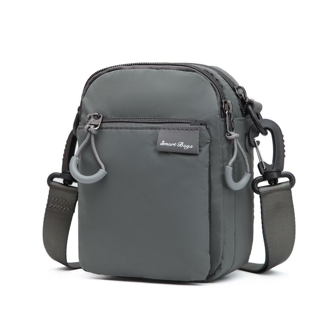 Smart Bags Mini Boy Ekstra Hafif Uniseks Postacı Çantası 3147 Gri