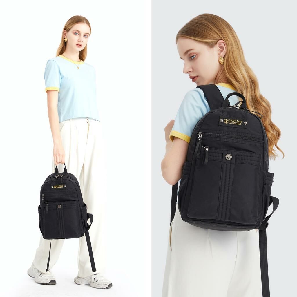 Smart Bags Orta Boy Uniseks Sırt Çantası 8715 Siyah