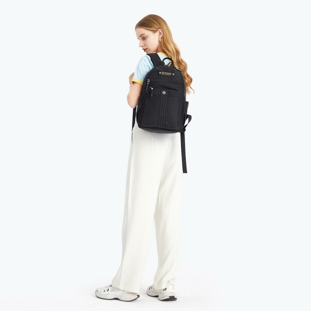 Smart Bags Orta Boy Uniseks Sırt Çantası 8715 Siyah