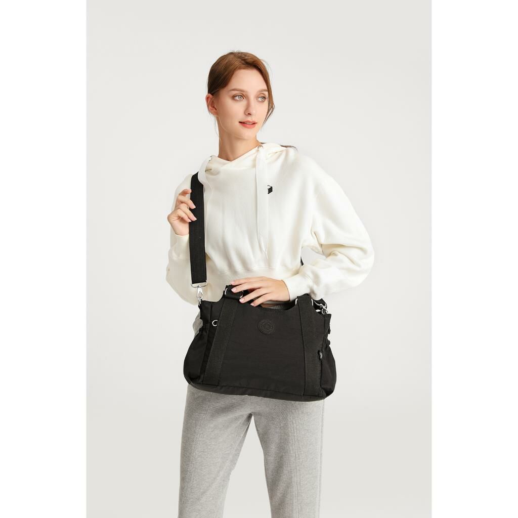 Kadın Omuz Çantası Krinkıl Kumaş Smart Bags 1163 Siyah