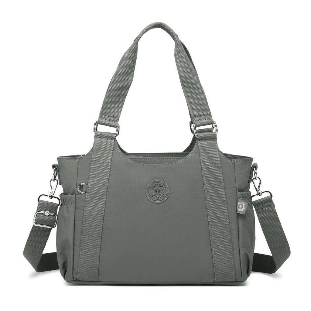 Kadın Omuz Çantası Krinkıl Kumaş Smart Bags 1163 Koyu Gri