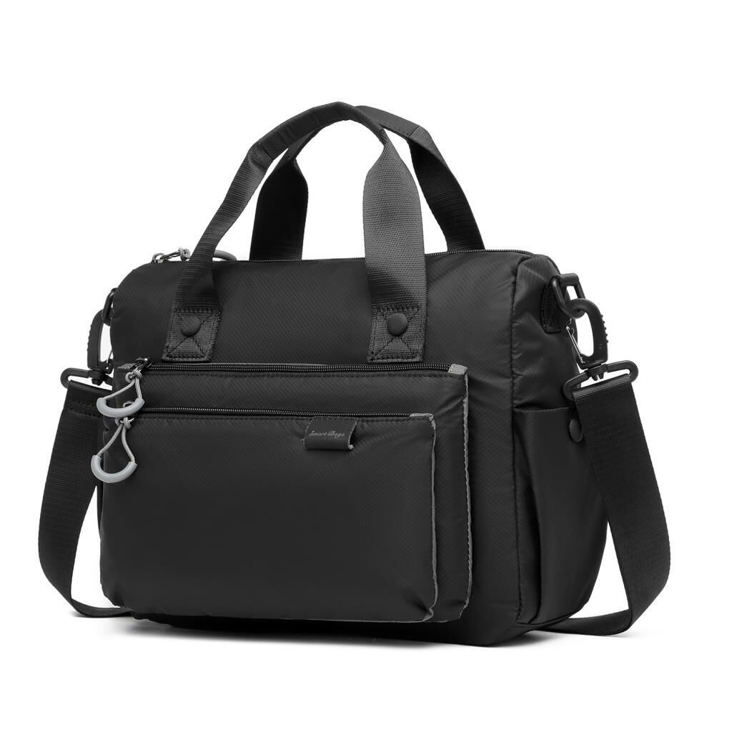 Smart Bags Ekstra Hafif Kumaş Kadın Postacı Çantası 3141 Siyah