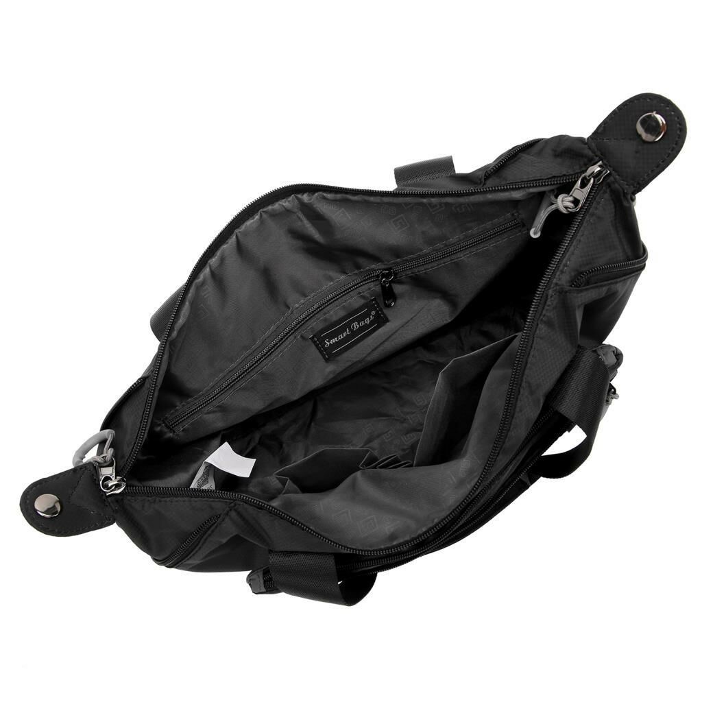 Smart Bags Ekstra Hafif Kumaş Kadın Omuz Çantası 3139 Açık Gri