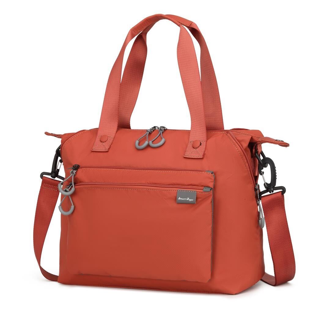 Smart Bags Ekstra Hafif Kumaş Kadın Omuz Çantası 3139 Kiremit