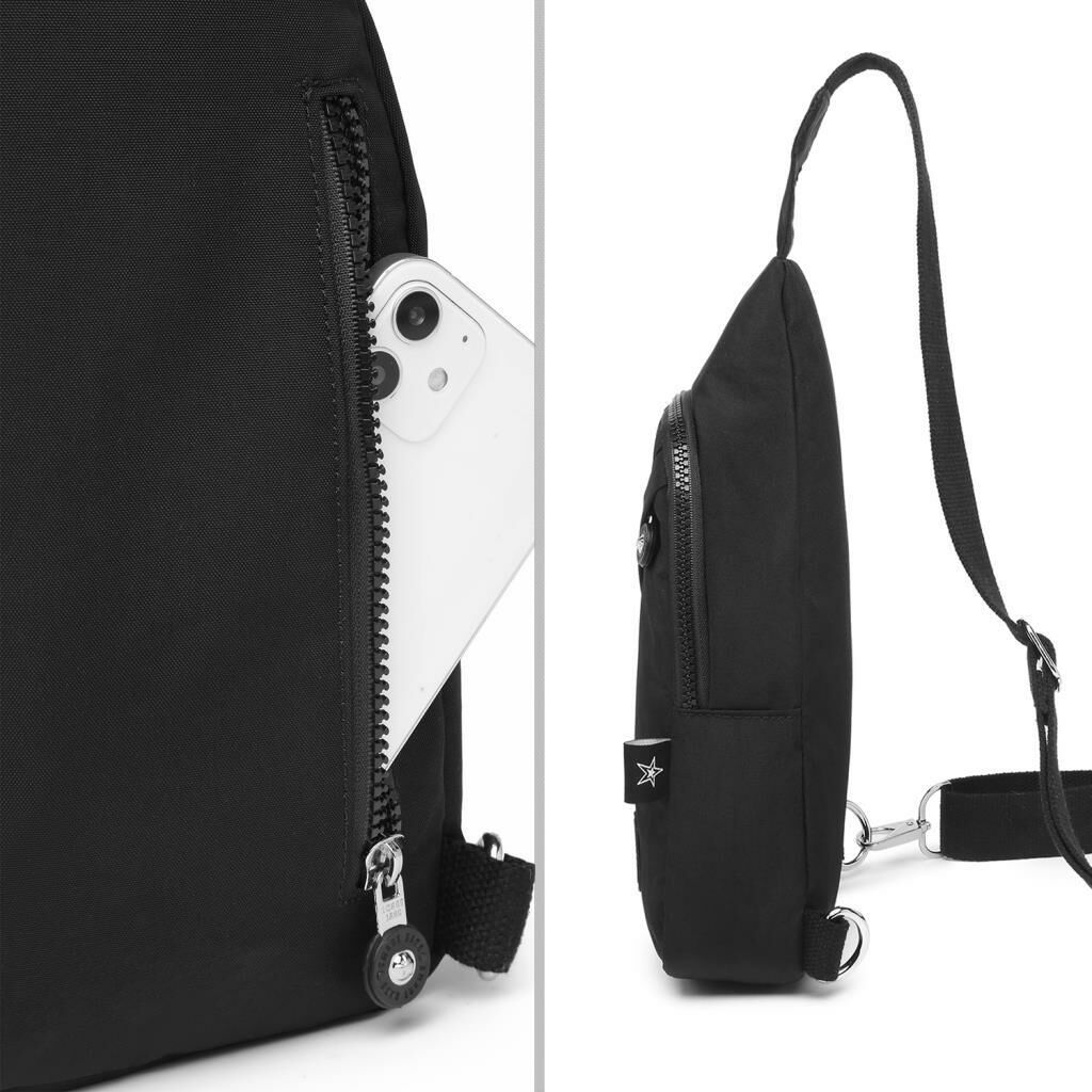 Smart Bags Krinkıl Kumaş Bodybag Postacı Çantası Kadın 1239 Siyah