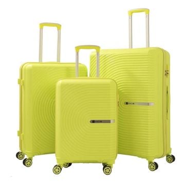 MÇS 3lü Set Kırılmaz Silikon Seyahat Valizi Bavulu V374 A.Sarı
