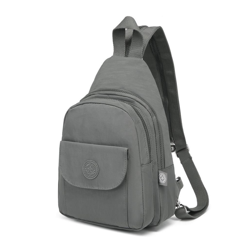 Bodybag Askılı Sırt Çantası Krinkıl Kumaş Smart Bags 1237 Koyu Gri