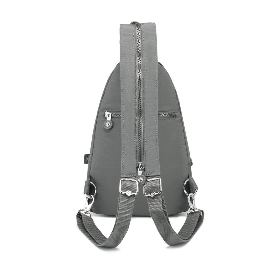 Bodybag Askılı Sırt Çantası Krinkıl Kumaş Smart Bags 1237 Koyu Gri