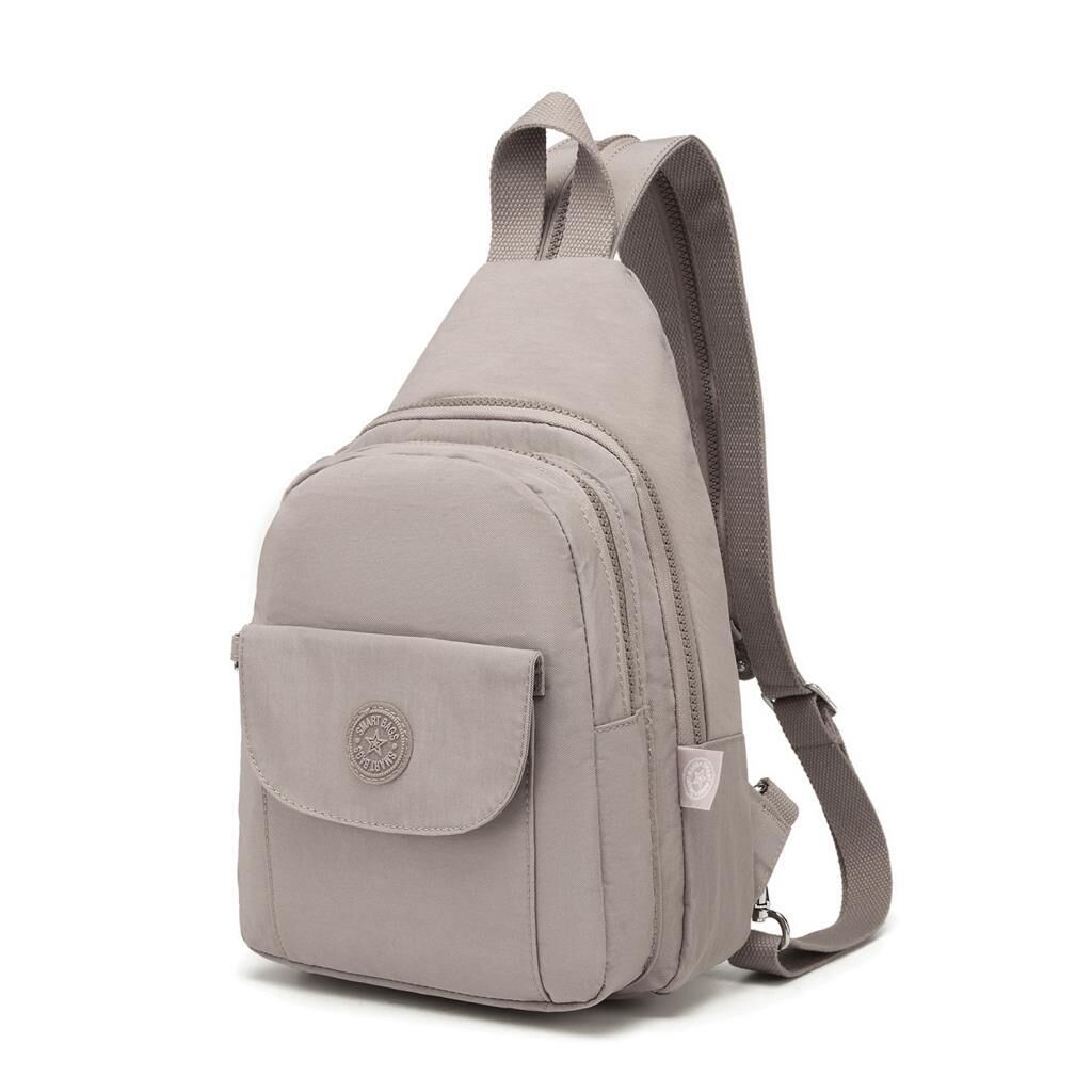 Bodybag Askılı Sırt Çantası Krinkıl Kumaş Smart Bags 1237 A.Vizon