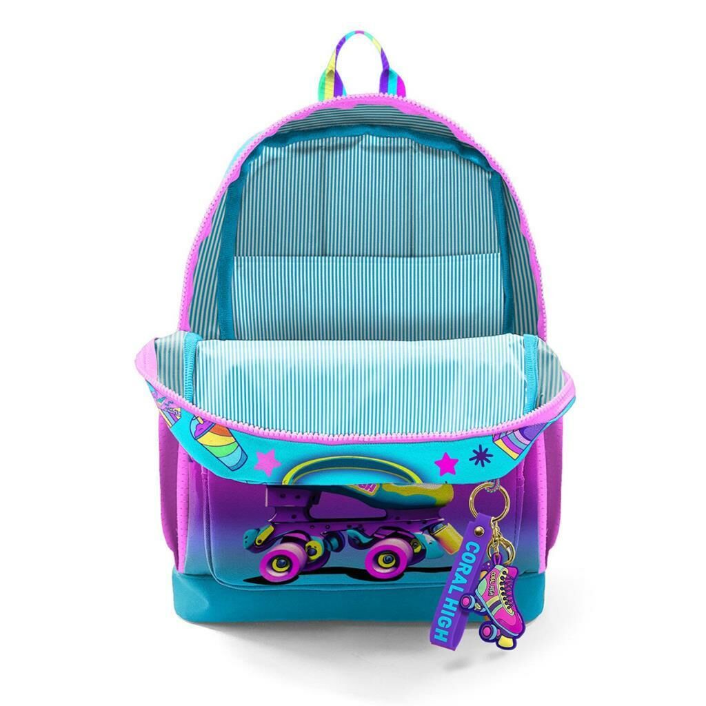Coral High 2li Set Kulaklık Desenli Okul Çantası Beslenme 23754