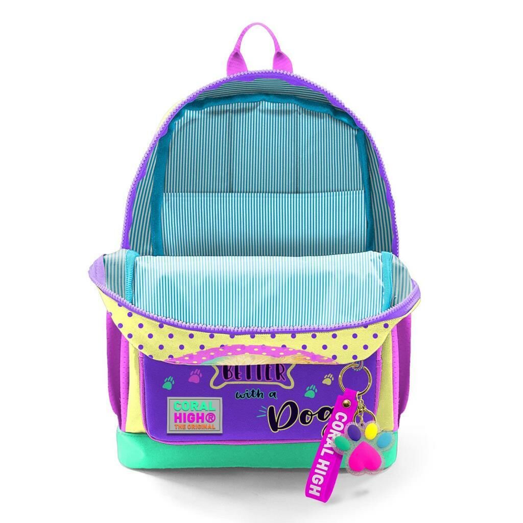 Coral High 2li Set Köpek Desenli Okul Çantası Beslenme 23752