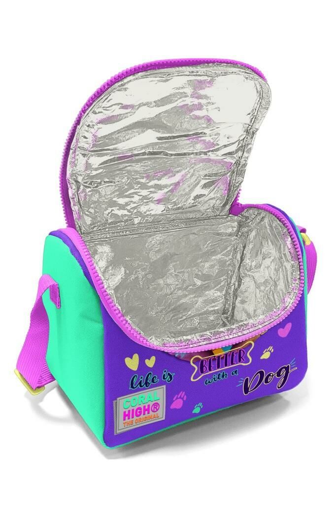 Coral High 2li Set Köpek Desenli Okul Çantası Beslenme 23752