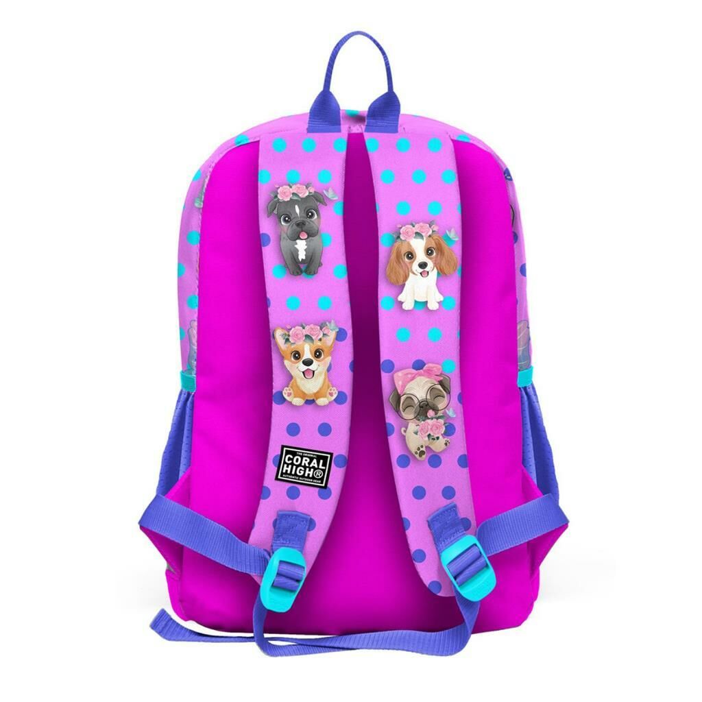 Coral High 2li Set Köpek Desenli Okul Çantası Beslenme 23750