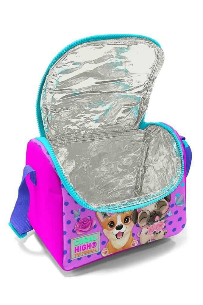 Coral High 2li Set Köpek Desenli Okul Çantası Beslenme 23750