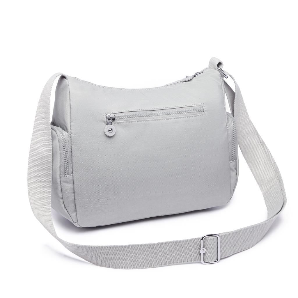 1115 Krinkıl Kumaş Bayan Omuz Çantası Smart Bags A.Gri