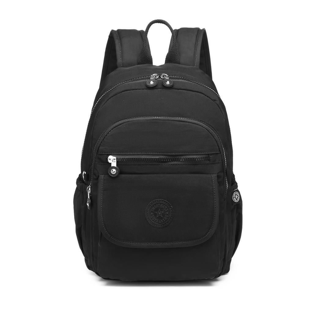 Orta Boy Kadın Sırt Çantası Smart Bags Krinkıl Kumaş 1187 Siyah