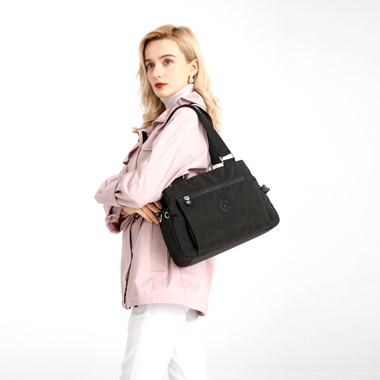 1125 Krinkıl Kumaş Bayan Omuz Çantası Smart Bags
