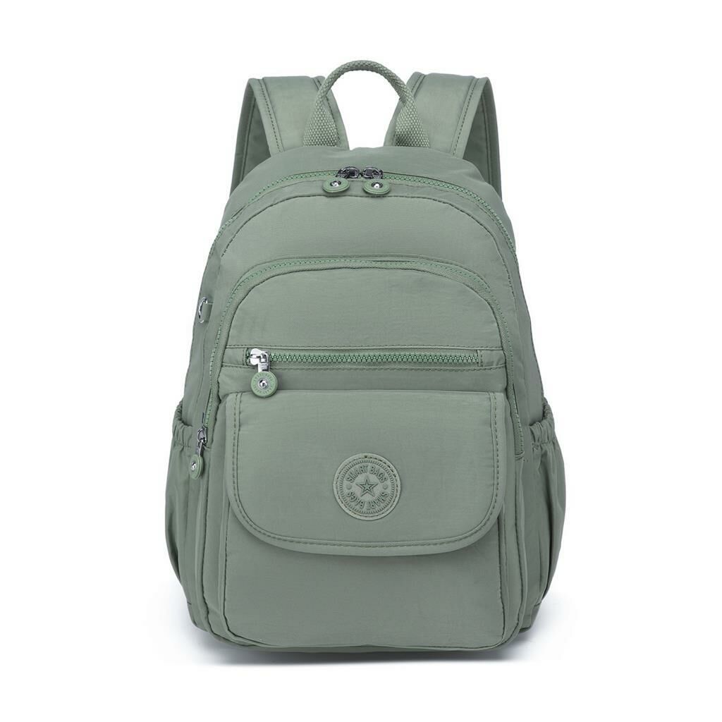 Orta Boy Kadın Sırt Çantası Smart Bags Krinkıl Kumaş 1187 Yeşil