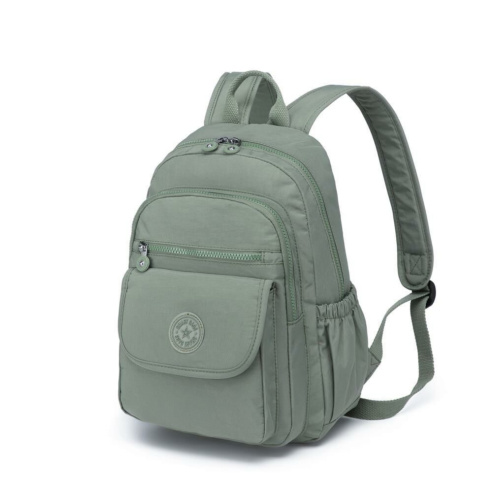 Orta Boy Kadın Sırt Çantası Smart Bags Krinkıl Kumaş 1187 Yeşil