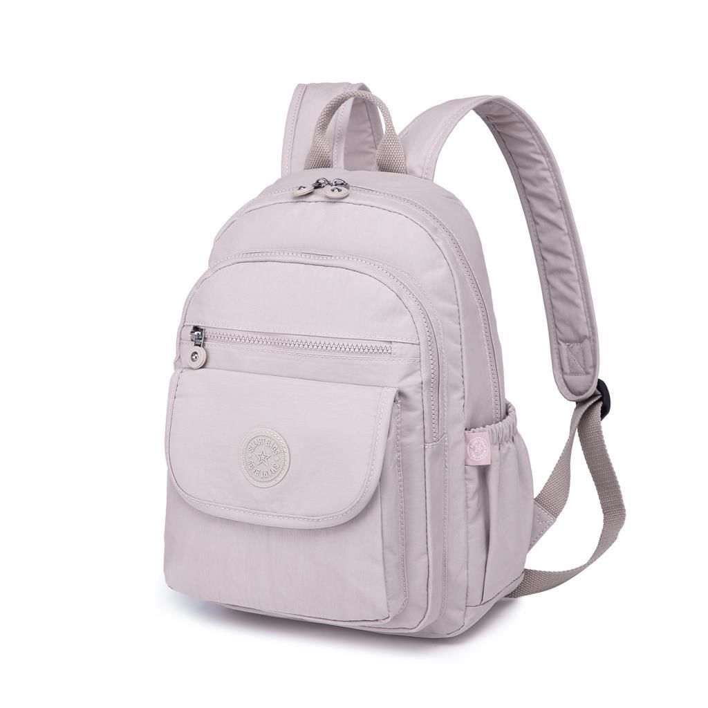 Orta Boy Kadın Sırt Çantası Smart Bags Krinkıl Kumaş 1187 Kum