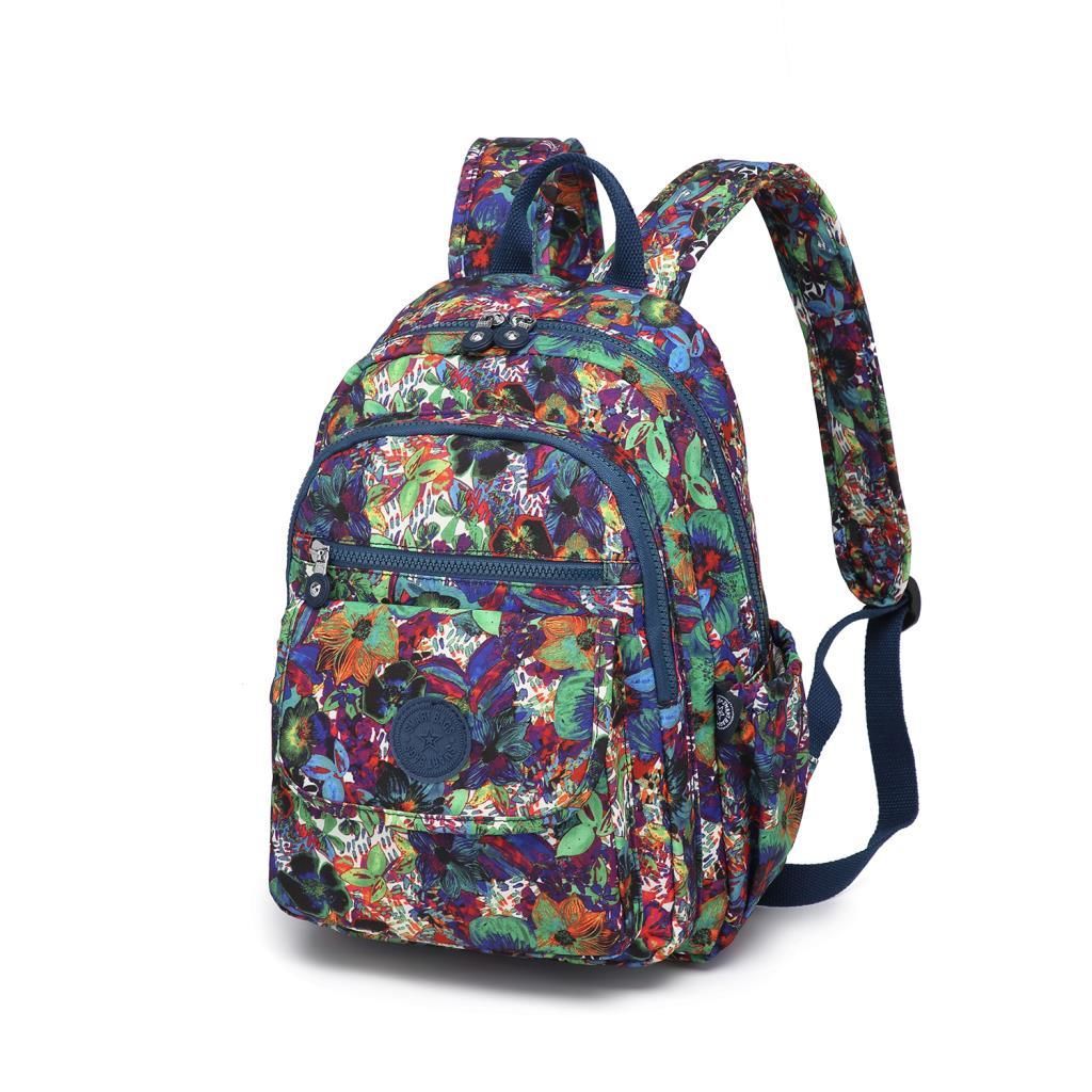 Orta Boy Kadın Sırt Çantası Smart Bags Krinkıl Kumaş 1187 Petunia