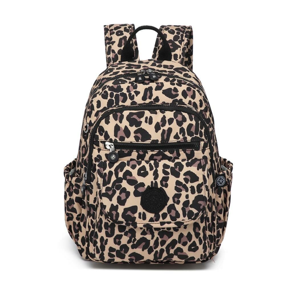 Orta Boy Kadın Sırt Çantası Smart Bags Krinkıl Kumaş 1187 Leopar